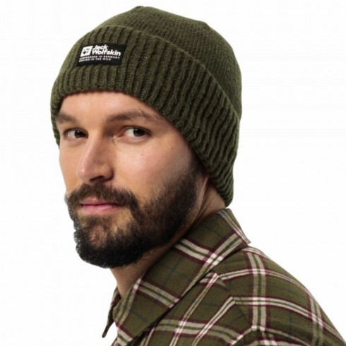 Фото Чоловіча шапка Jack Wolfskin PLAYN LOGO BEANIE 1911611_4341 - зображення 2