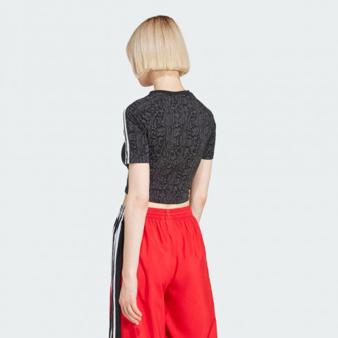 Фото Жіноча футболка Adidas Snakeskin 3-Stripes Baby Originals JI8408 - зображення 4