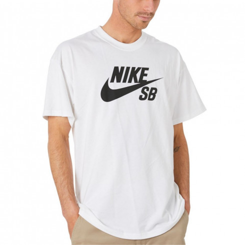 Фото Чоловіча футболка Nike Sb Logo Skate T-Shirt White CV7539-100 - зображення 1