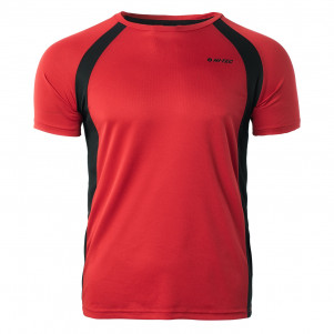 Чоловіча спортивна футболка HI-TEC MAVEN-SALSA/BLACK