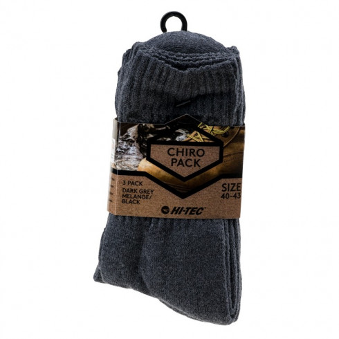 Фото Шкарпетки HI-TEC CHIRO PACK-DK GREY MELANGE/BLK - зображення 3