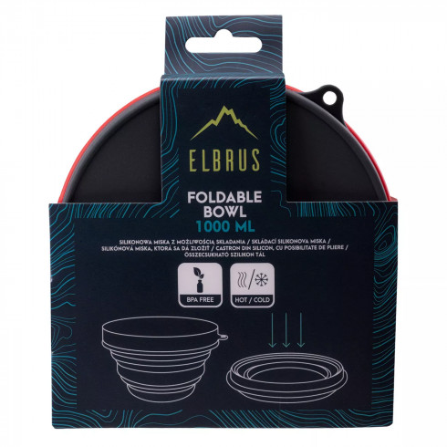 Миска ELBRUS FOLDBOWL 1000ML-RED - зображення 2 Фото Миска ELBRUS FOLDBOWL 1000ML-RED - зображення 2