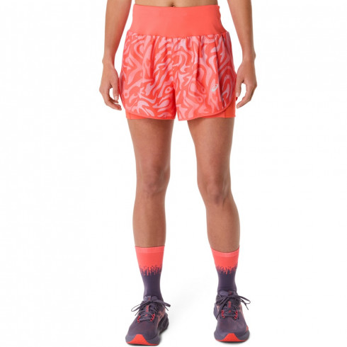 Фото Жіночі шорти ASICS ROAD ALL OVER PRINT 2-N-1 3.5 IN SHORT 2012D077-700 - зображення 1
