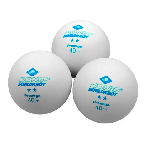 Фото Набір м'ячів для настільного тенісу Donic Schildkrot 2-Star Prestige ball Poly 40+ 608322 - зображення 1