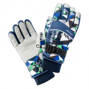 Дитячі гірськолижні рукавички HI-TEC HARRI JR-DRESS BLU/SKY/SUL SPR