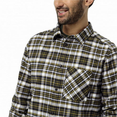 Фото Чоловіча сорочка з довгим рукавом Jack Wolfskin BERGWEG SHIRT M 1403822_8443 - зображення 2