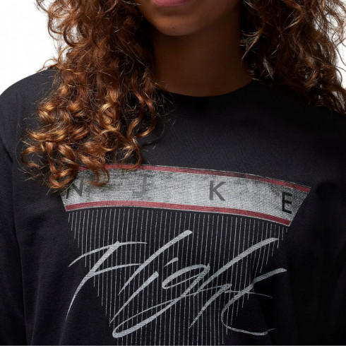 Фото Жіночий лонгслів AIR JORDAN T-SHIRT BLACK FD7205-010 - зображення 4