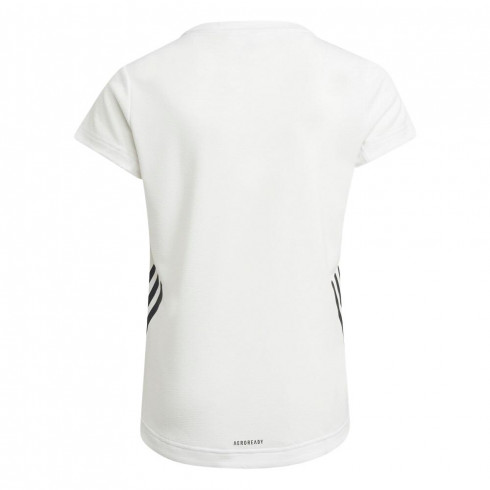 Фото Дитяча футболка для фітнесу Adidas AEROREADY 3-Stripes H16911 - зображення 3