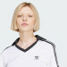 Фото Жіноче укорочене поло Adidas Adicolor Football Jacquard V-Neck Originals JD2608 - зображення 5