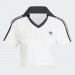 Фото Жіноче укорочене поло Adidas Adicolor Football Jacquard V-Neck Originals JD2608 - зображення 1