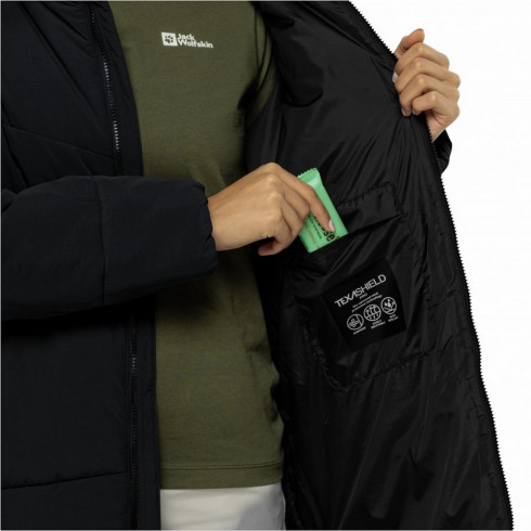 Фото Жіноче напівпальто Jack Wolfskin KAROLINGER LONG COAT W 1207481_6350 - зображення 2