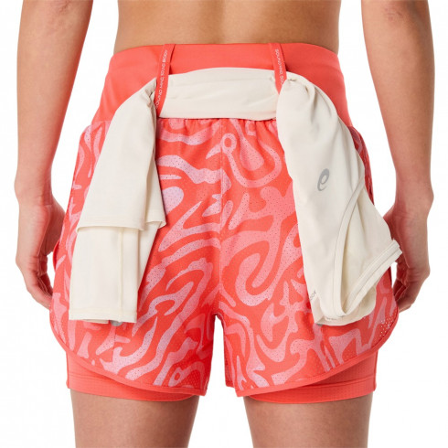 Фото Жіночі шорти ASICS ROAD ALL OVER PRINT 2-N-1 3.5 IN SHORT 2012D077-700 - зображення 3