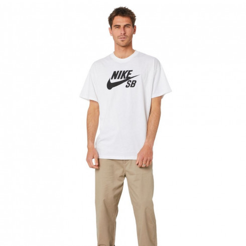 Фото Чоловіча футболка Nike Sb Logo Skate T-Shirt White CV7539-100 - зображення 4