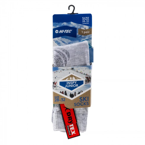 Фото Дитячі гірськолижні шкарпетки HI-TEC INSPY JUNIOR-ANTH/GRE MLNG/COCK Cірий - зображення 3