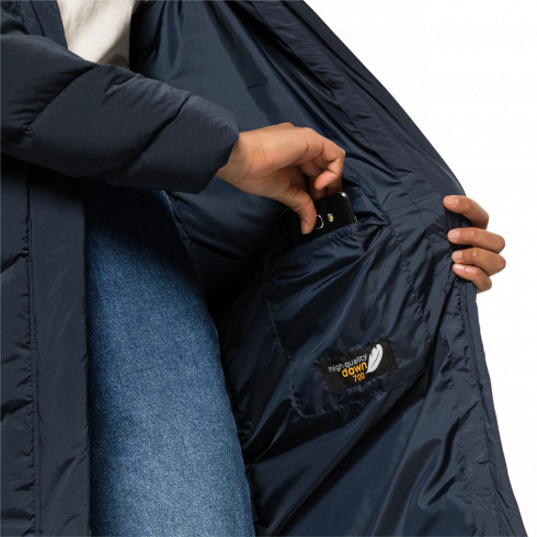 Фото Напівпальто жіноче пухове Jack Wolfskin MARIENPLATZ COAT W 1206971_1010 - зображення 4