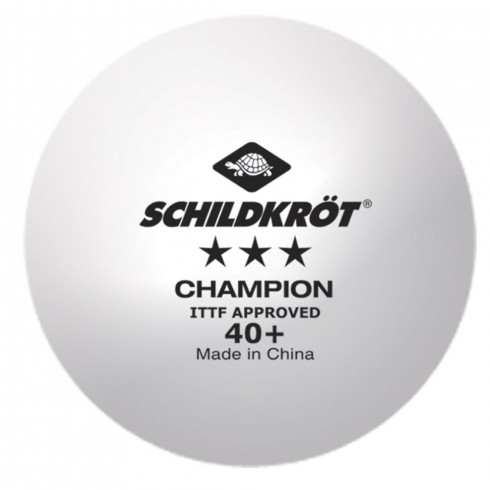 Фото Набір м'ячів для настільного тенісу Donic Schildkrot 3-Star Champion ITTF Poly 40+ 608542 - зображення 1