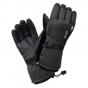 Чоловічі гірськолижні рукавички ELBRUS RIHHAR-GREY MELANGE/BLACK