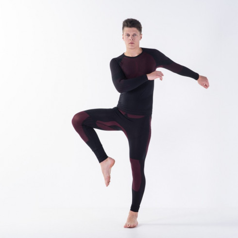 Фото Кальсони чоловічі HI-TEC HIGLO BOTTOM-BLACK/DARK RED - зображення 3