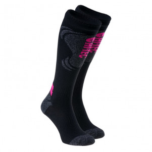 Жіночі гірськолижні шкарпетки HI-TEC LADY INSPY-BLK/GER MELNG/FUCHS